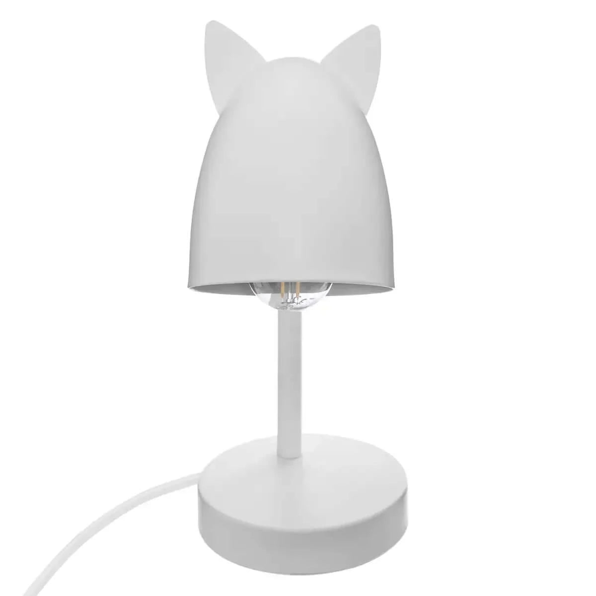 Lámpara de mesa orejas blanca