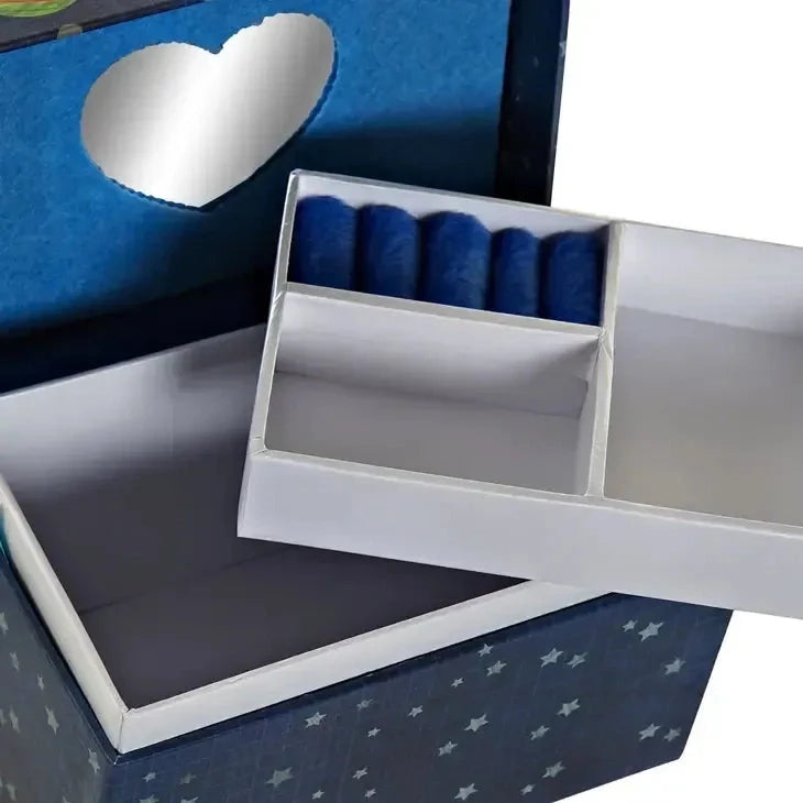 Caja cartón espacio azul con espejo