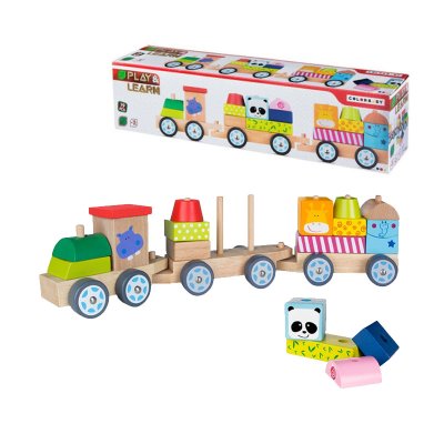 Tren Zoo madera Play y Learn 41 cm.
